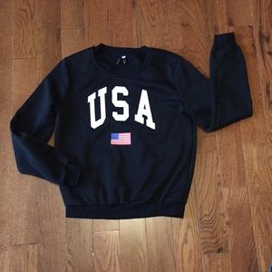 Zaful “USA” Crewneck Sweatshirt